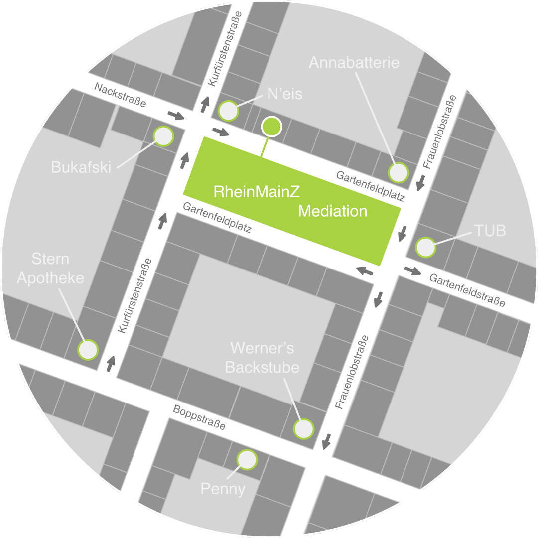 RheinMainz Mediation am Gartenfeldplatz 10, Mainz Neustadt (Standortkarte)